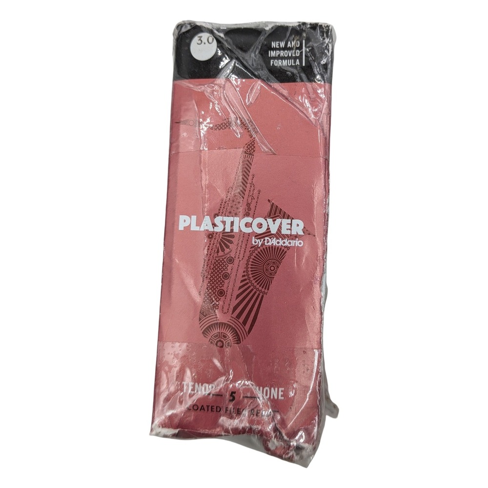D'Addario Plasticover Tenor Saxophone Reeds Strength 3.0 5-Pack Coated Cane